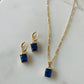 Blue Stone Chain Necklace