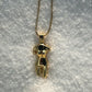 Venus Necklace. Gold Filled Female Body Form Charm.